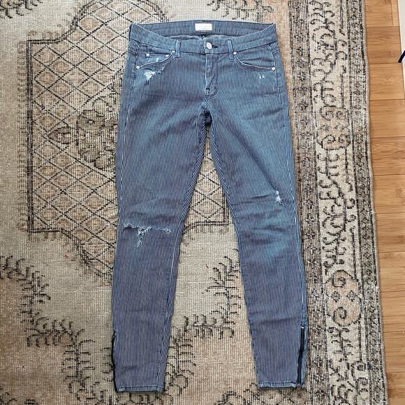 MOTHER Looker Ankle Zip Pants - Picture 1 of 9